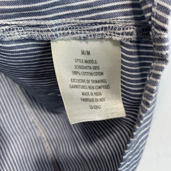 Denver Hayes Blue Grey Striped Button Down Shirt - Picture 6 of 10